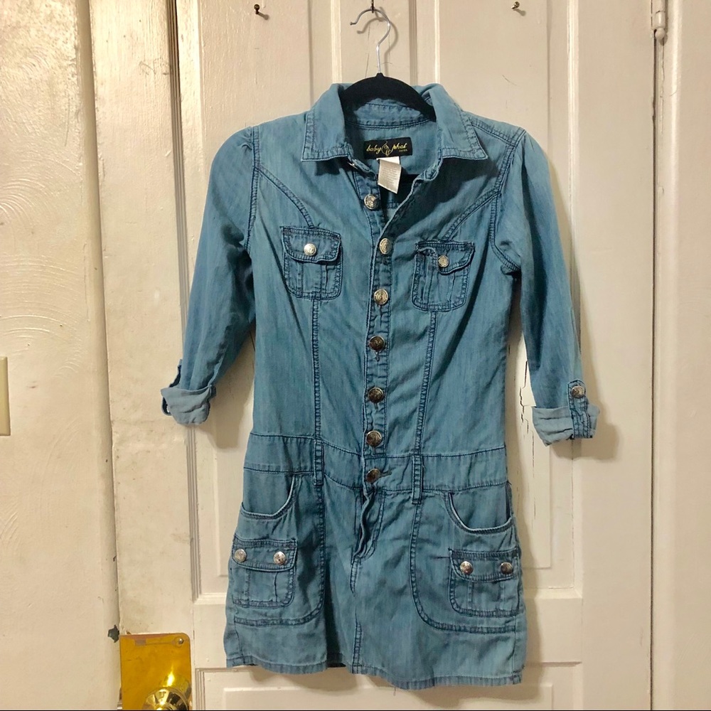 Baby Phat Button Down Jean Dress